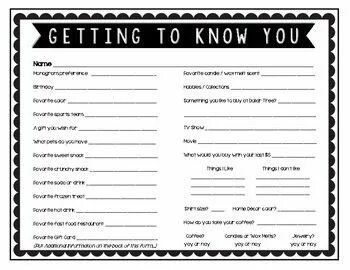 Getting to know