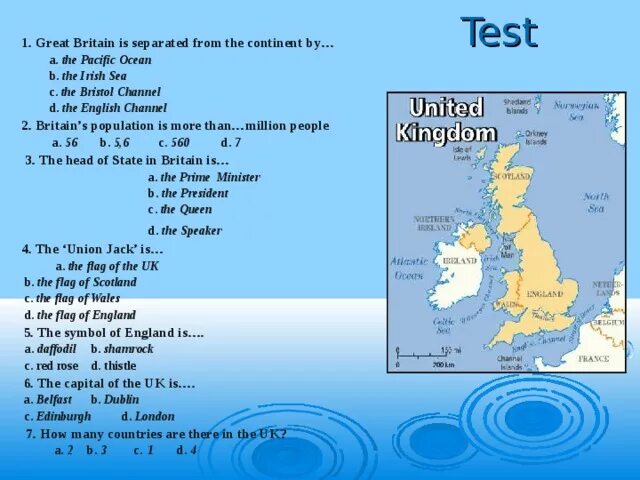 Great Britain is separated from the Continent by ответ. Great Britain is separated from the. Английский язык тест great Britain. Great Britain Continent. Test uk