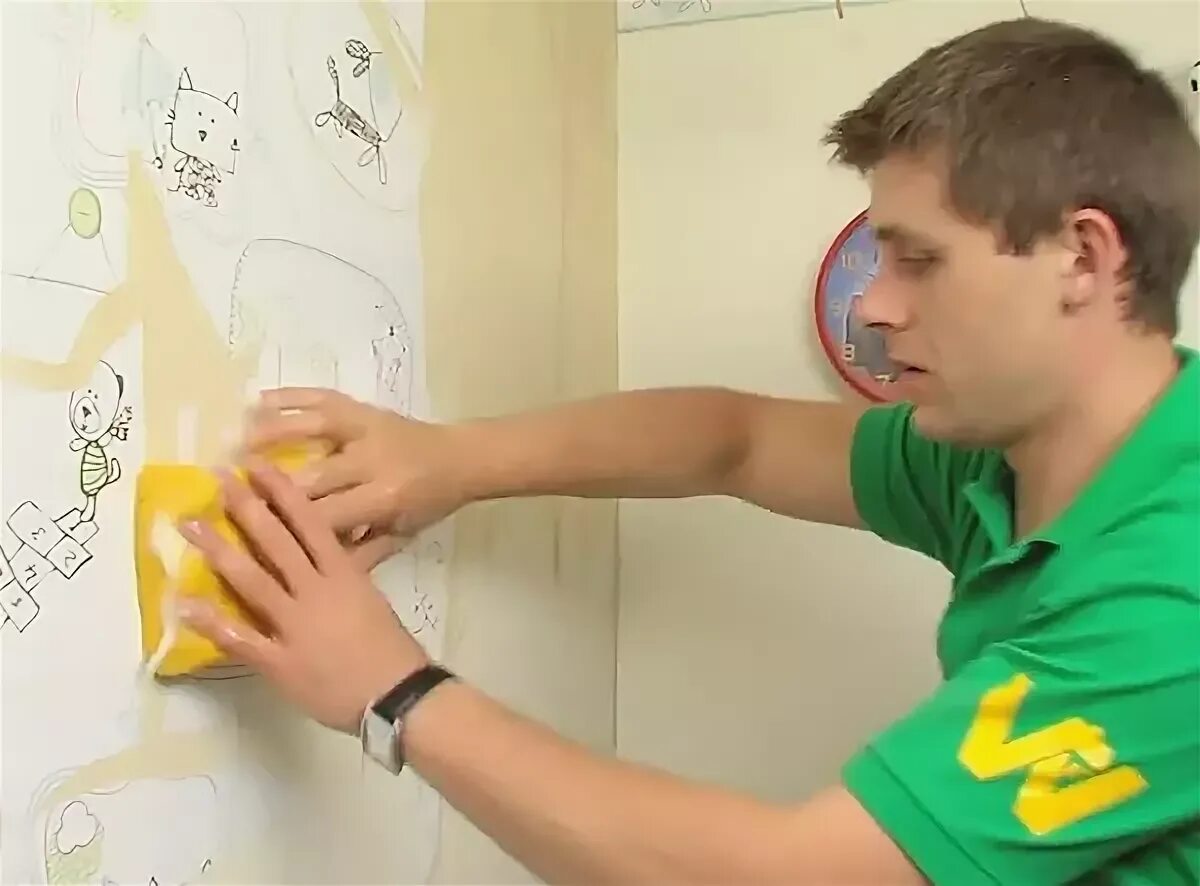Как быстро снять моющиеся обои