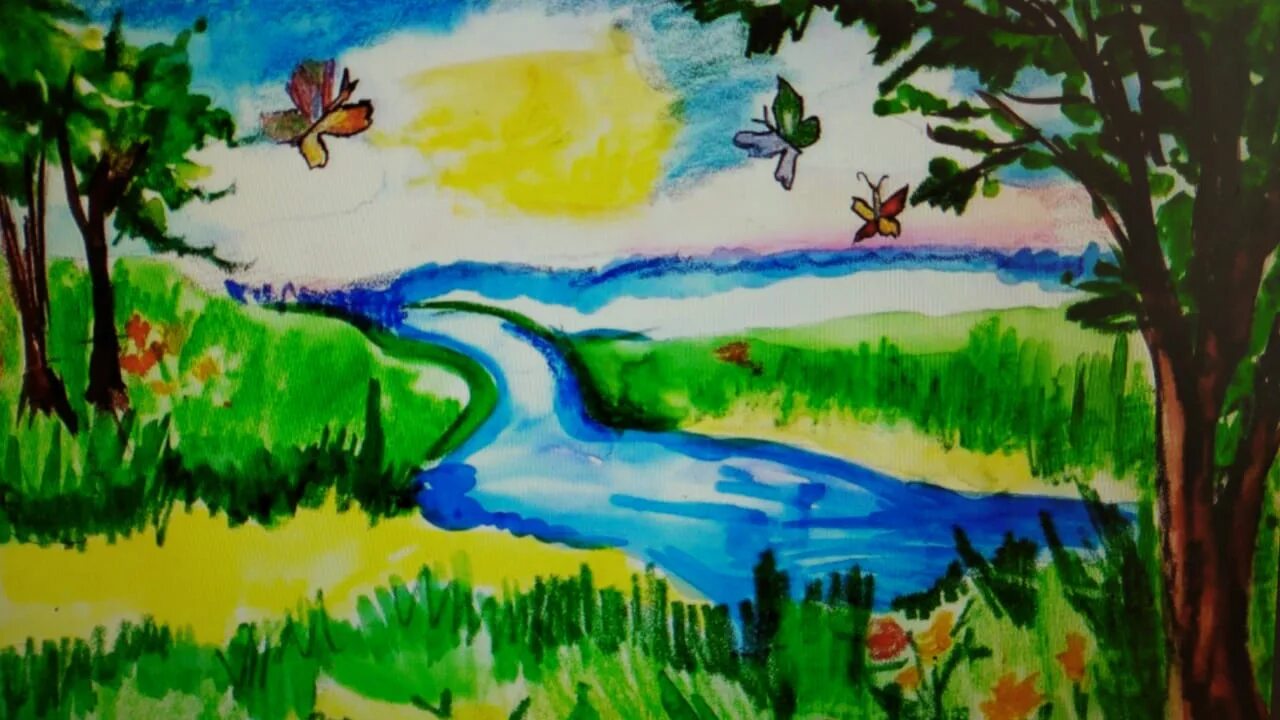 Фотографии лета нарисовать. Рисунок лето фото. Конкурс рисунков я рисую лето. Рисунок речка летом лёгкий. Рисунок солнышко речка.