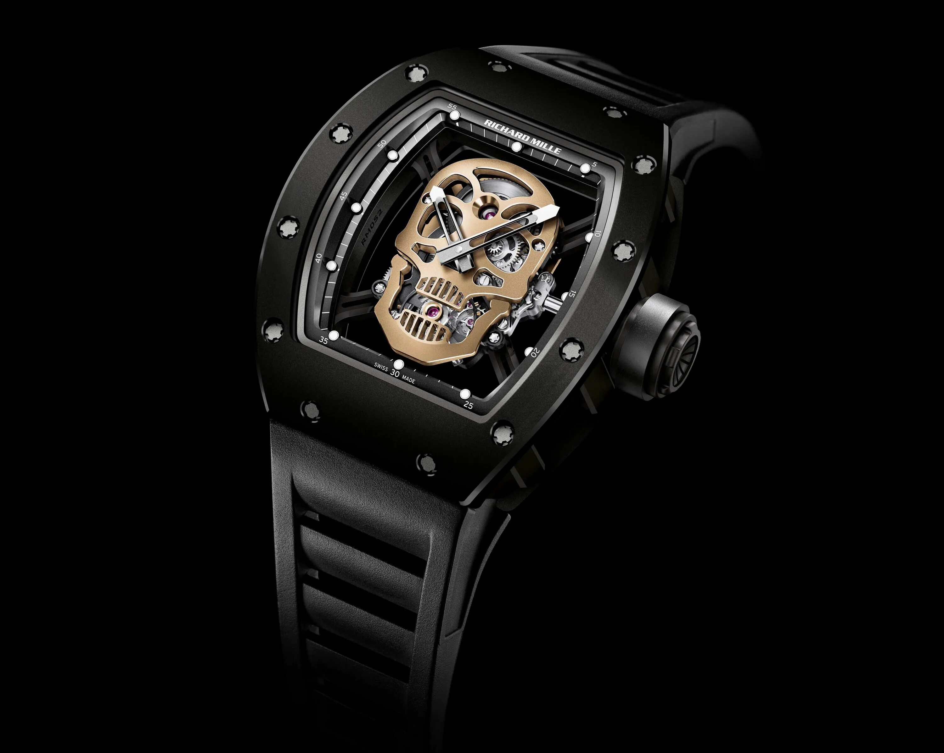 Часы за 1 000 000. Часы Richard Mille RM 52-01. Часы Richard Mille Tourbillon RM 052 Skull. Richard Mille Skull rm052. Nano-Ceramic RM 52-01 Tourbillon Skull.