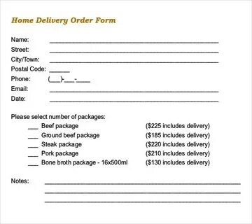 Delivery order