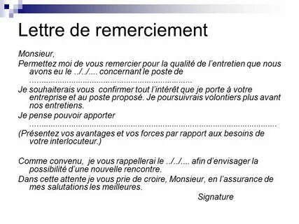 Lettre de