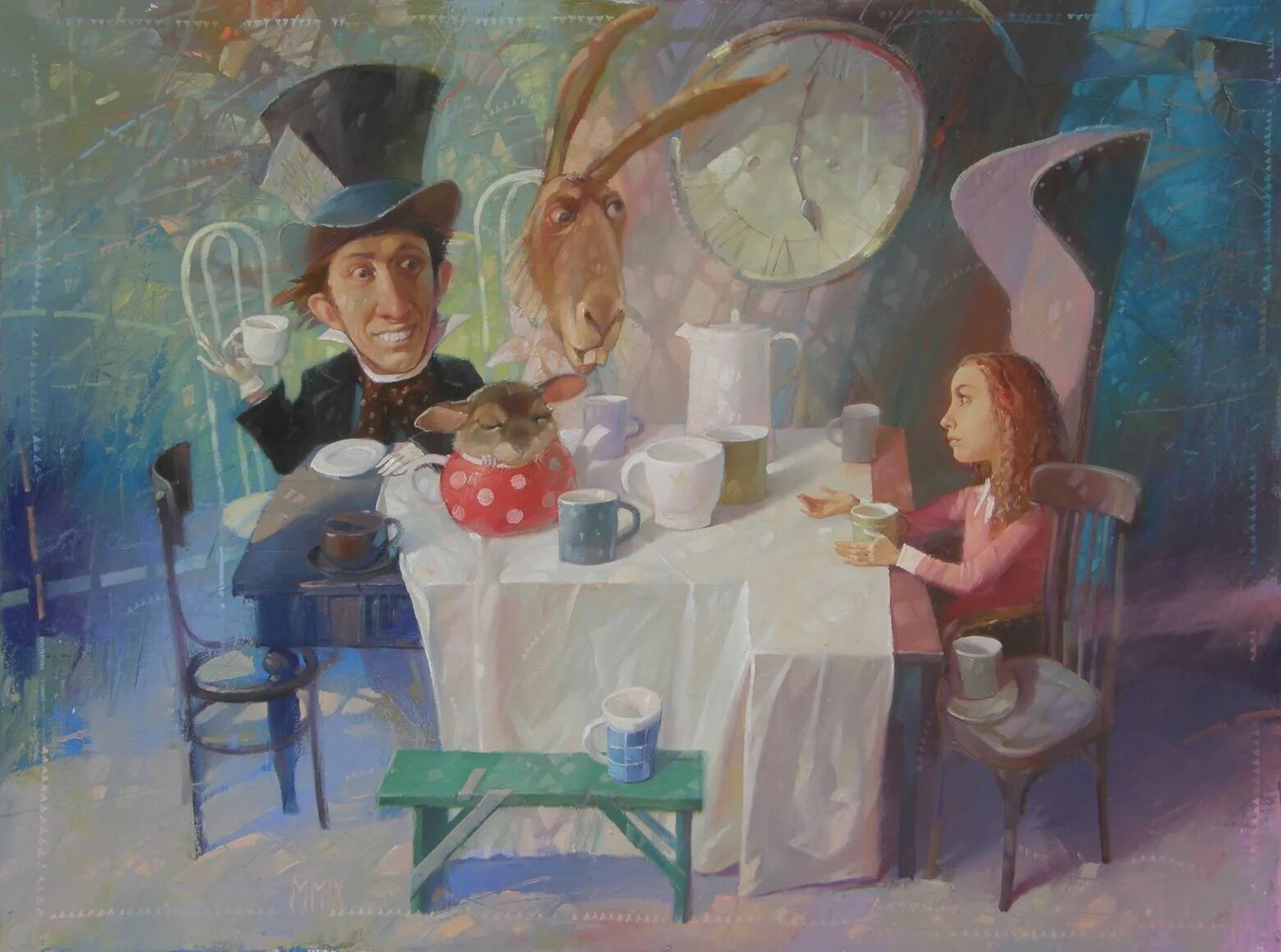 Картины художников чаепитие