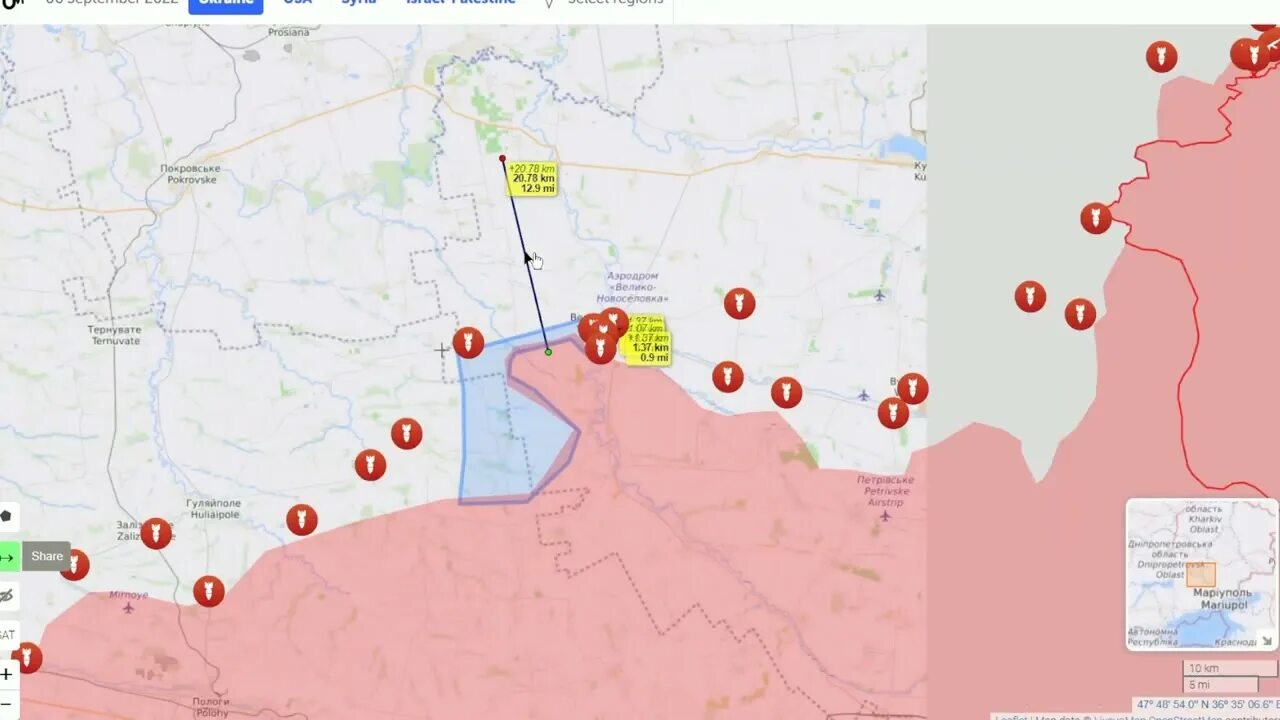 Military summary map