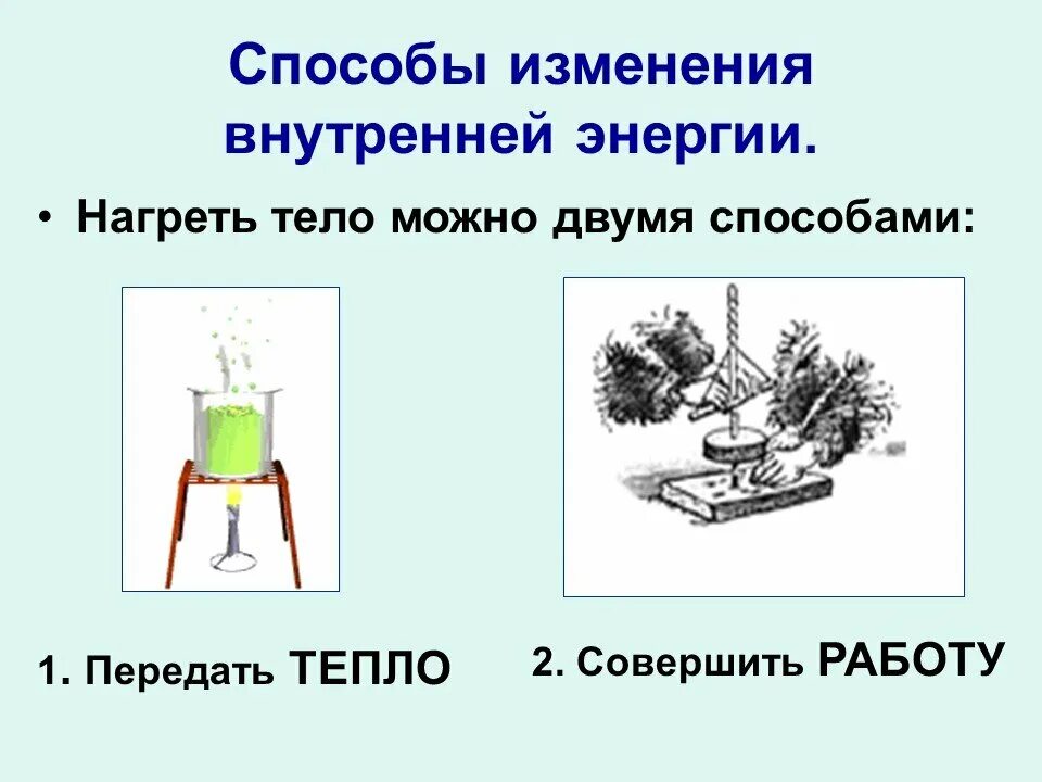 Энергия способы. Способы изменения внутренней энергии. Способы изменения энергии. Способы изменения внутр энергии. Способы изменения внутренней энергии тела.