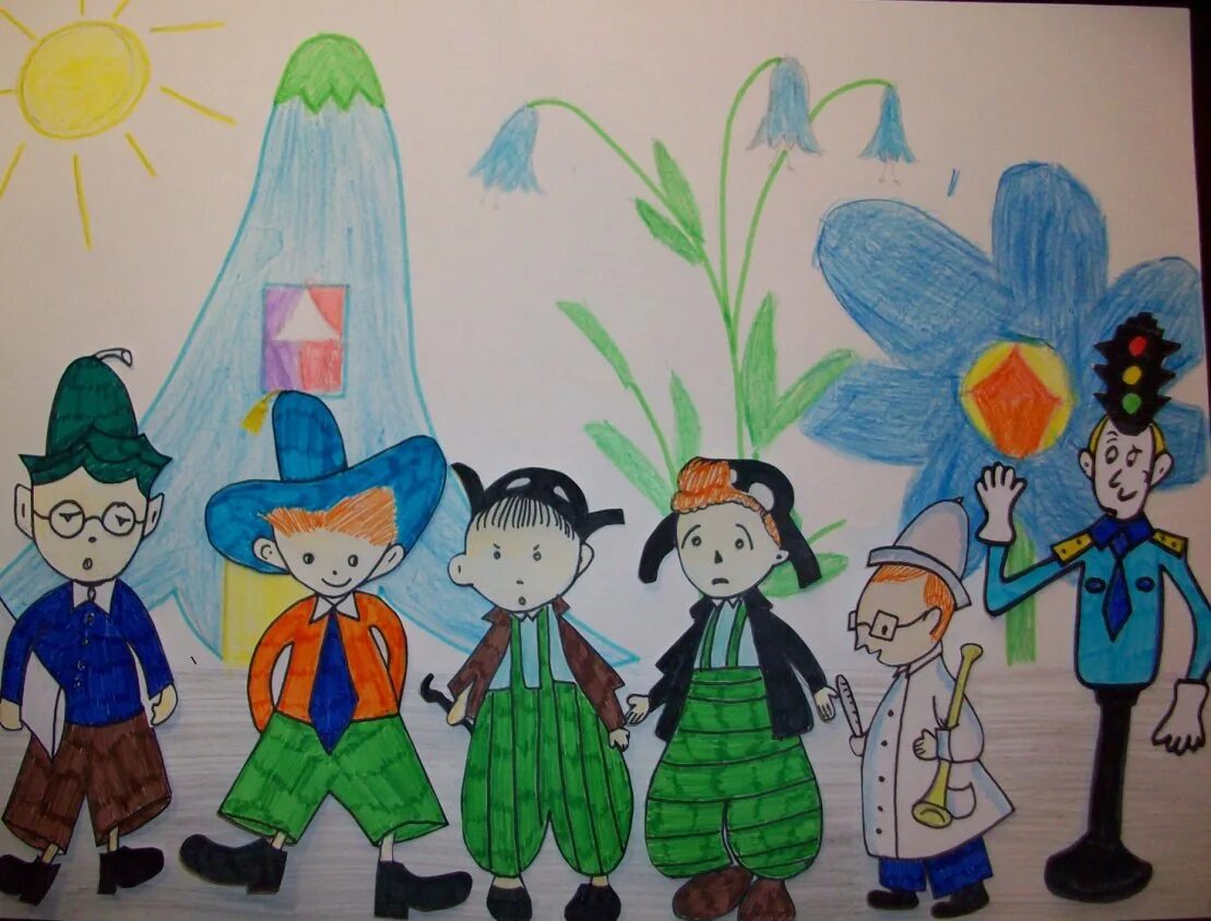 Разукрашки незнайка на луне. Незнайка на луне знайка и друзья. Рисунок незнайка и его друзья. Незнайка раскраска для детей. Незнайка рисунок.