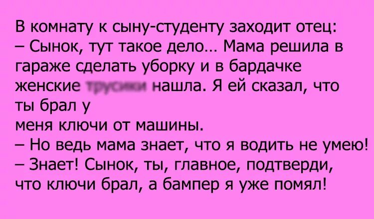 Отец зашел в спальню. Анекдоты про уборку. Анекдоты про гараж. Гаражные анекдоты. Анекдоты про гараж и жену.