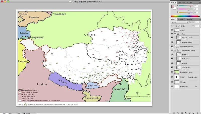 Alfa only карта. Map with layers.