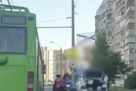Избила водителя троллейбуса