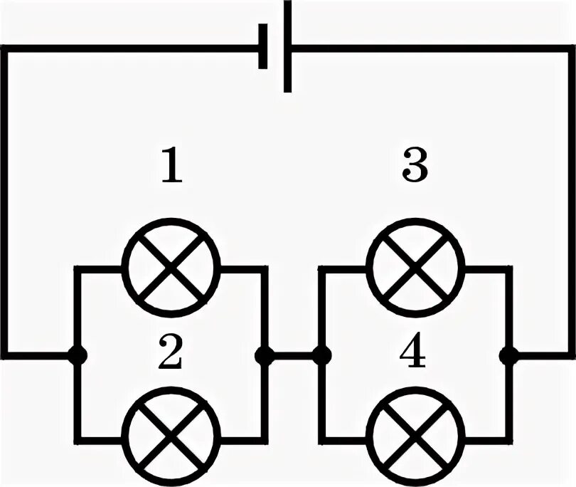 Ученик соединил четыре лампочки. Как включить 5 лампочек рисунок. Общее сопротивление четырех одинаковых ламп включенных