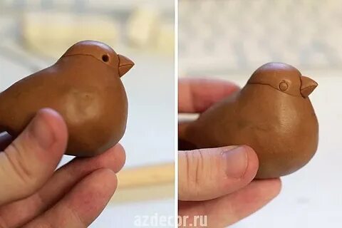 Лепка птички поэтапно
