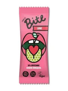 Батончик орехово-фруктовый "love" вишня-миндаль, 45 гр, Bite.