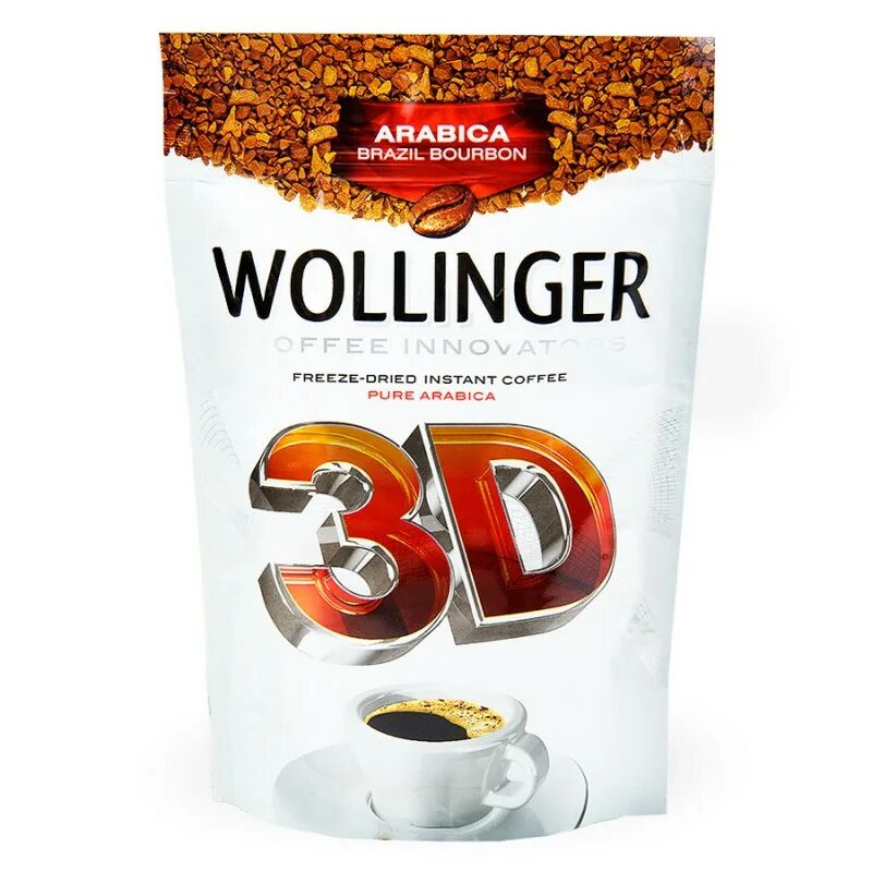 Кофе растворимый Wollinger 3d. Кофе 3д Волингер. Кофе «Wollinger» 3d 95г Кристал. Пакет. 3 Кофе Wollinger 3d растворимый 75гр.