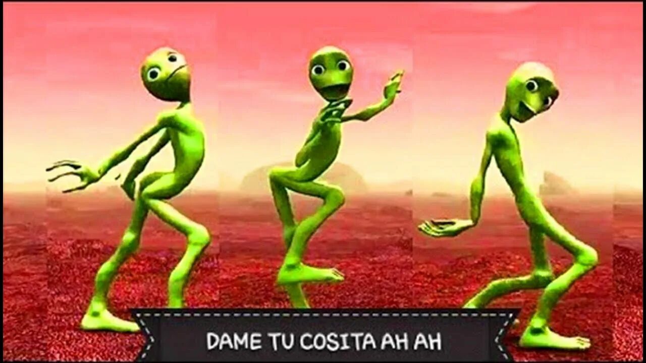 Dame tu cosita cutty ranks. Даме ту косита. Dame tu Cosita гифка. Танцующий пришелец gif. Chombo Dame tu Cosita.