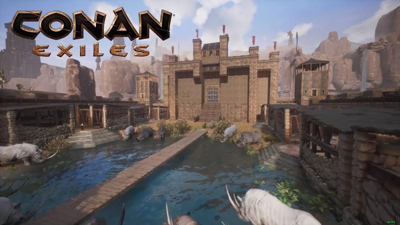 Conan Exiles замок. Замок в Конан Экзайл. Конан базы Conan Exiles. Conan Exiles постройки.