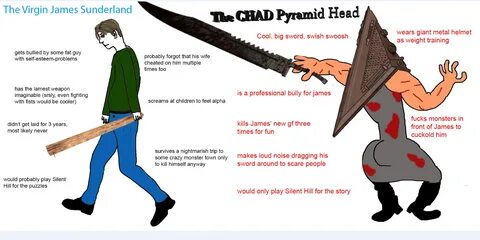 Shitpost Oc Virgin James Vs Chad Pyramid Head Silenthill.