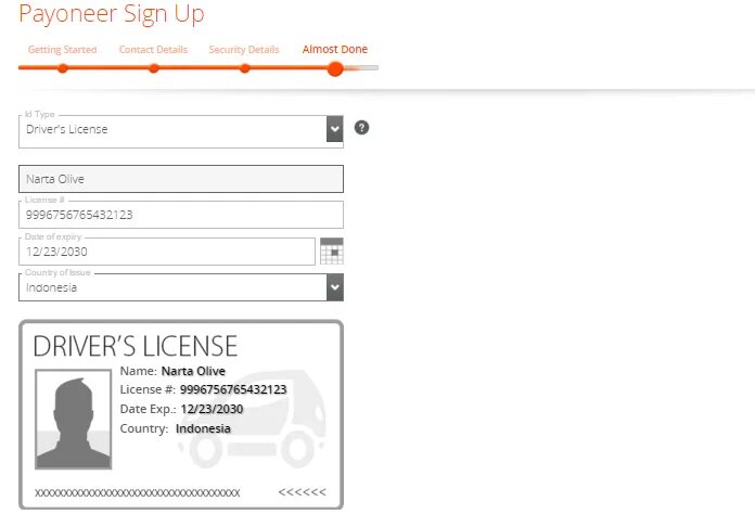 Payoneer пришел код подтверждения