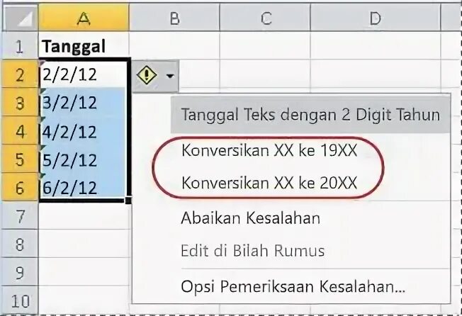 Date text