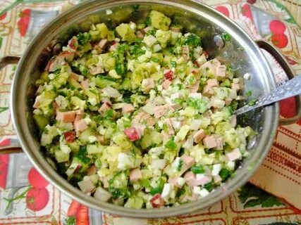 Окрошка с колбасой рецепт