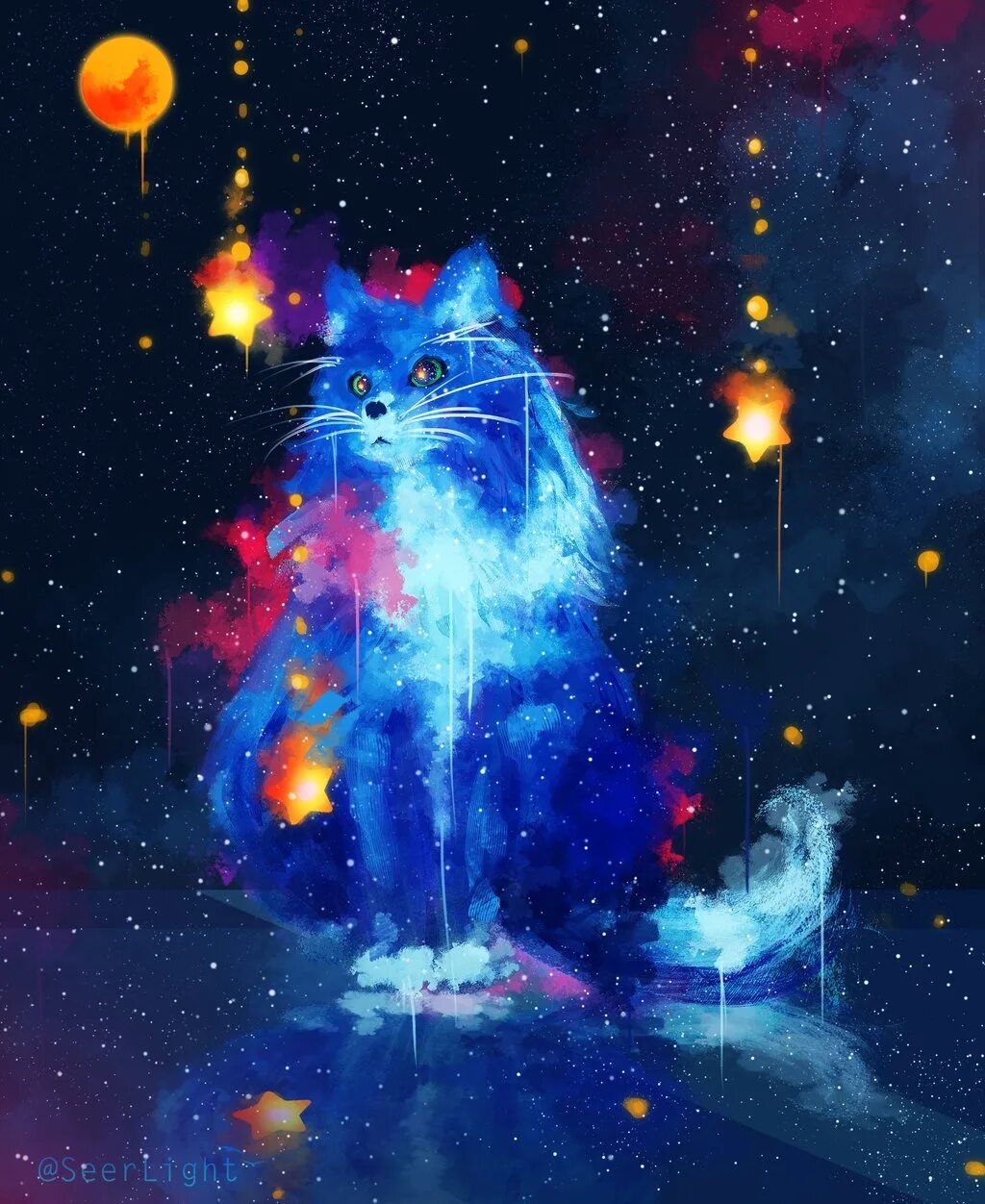 Котэ и синий. Космический кот. Волшебные коты. Кот в космосе. Космические котята.