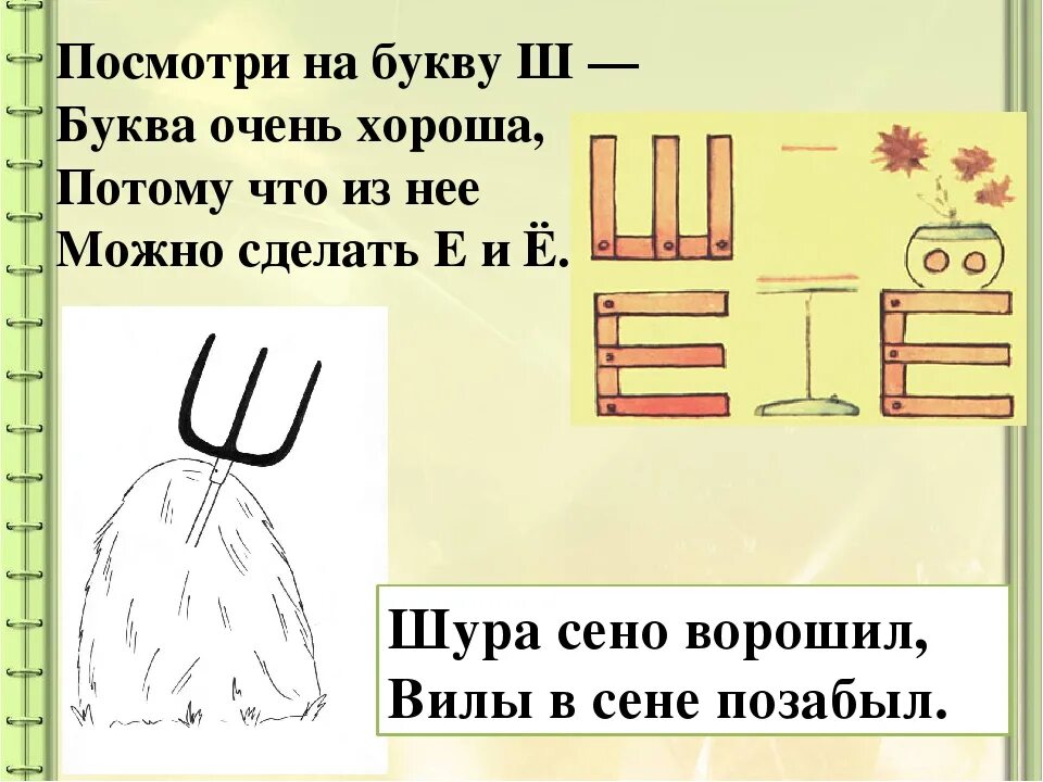 Прочитай стихи загадки виеру. На что похожа буква ш. На что похожа буква ш в картинках. На что похожа буква ш стишок. Загадка про букву ш.