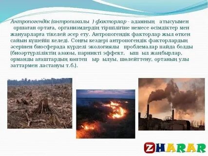 Антропогендік факторлар