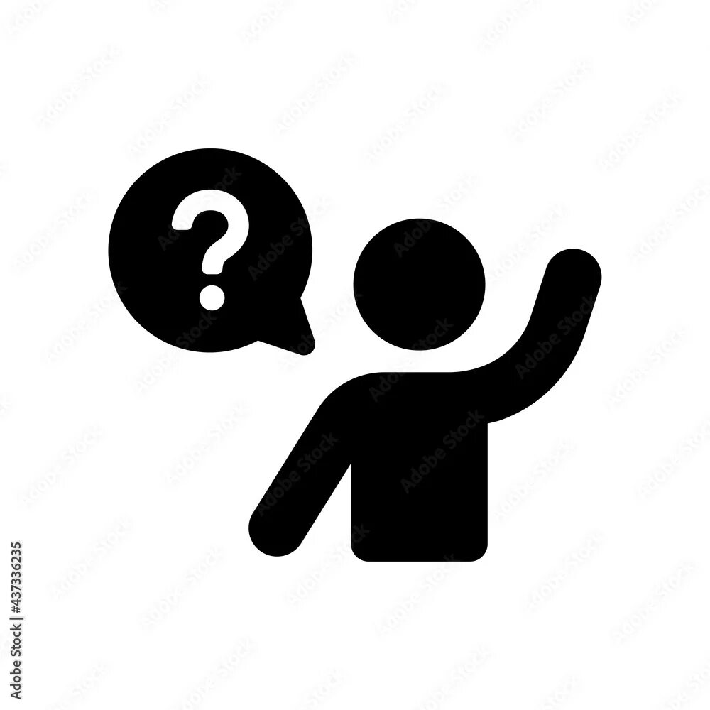 Raise question. Asking question icon. why icon.