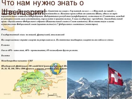 Сообщение о швейцарии