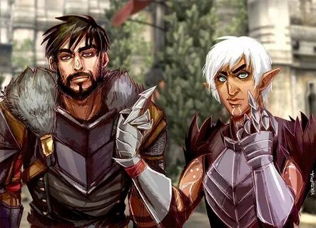 Image result for hawke and fenris fan art Dragon age romance