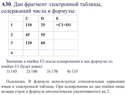 Число в электронной таблице