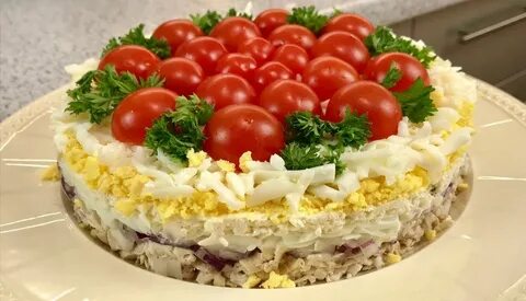 Праздничный салат с курицей