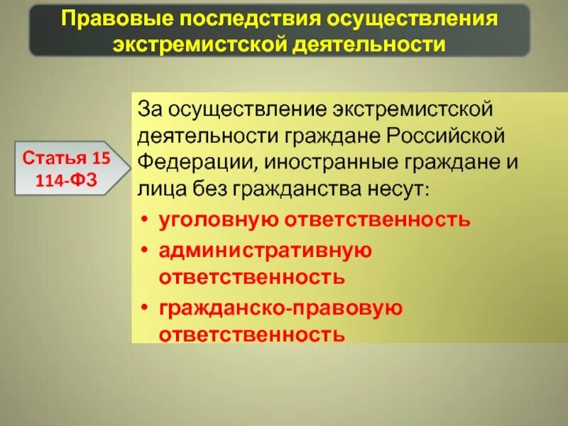 Экстремизм российское законодательство. Правовая ответственность за экстремистскую деятельность. Ответственность за экстремизм. Пресечение экстремистской деятельности. Последствия экстремистской деятельности.