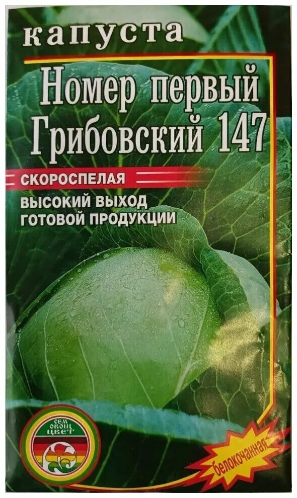 Капуста номер первый грибовский. Капуста белокочанная номер первый Грибовский 147. Капуста Грибовская. Капуста белокочанная номер первый Грибовский 147 (чб) 0,5гр..