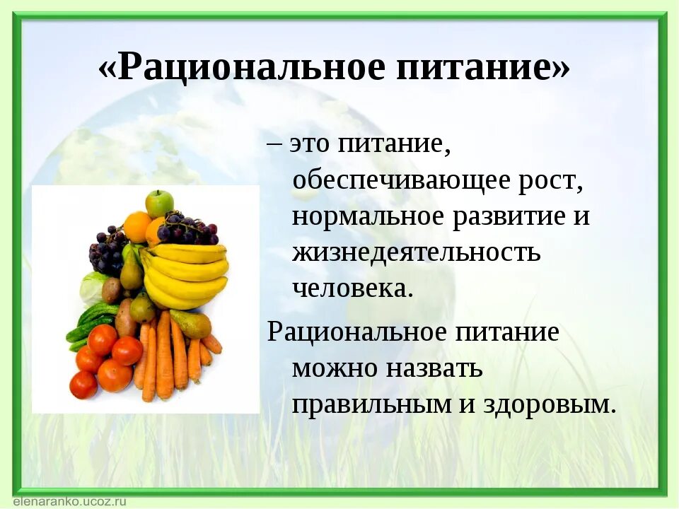 Что такое рациональное питание кратко