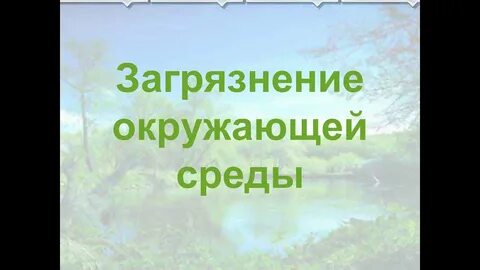 Качество окружающей среды презентация