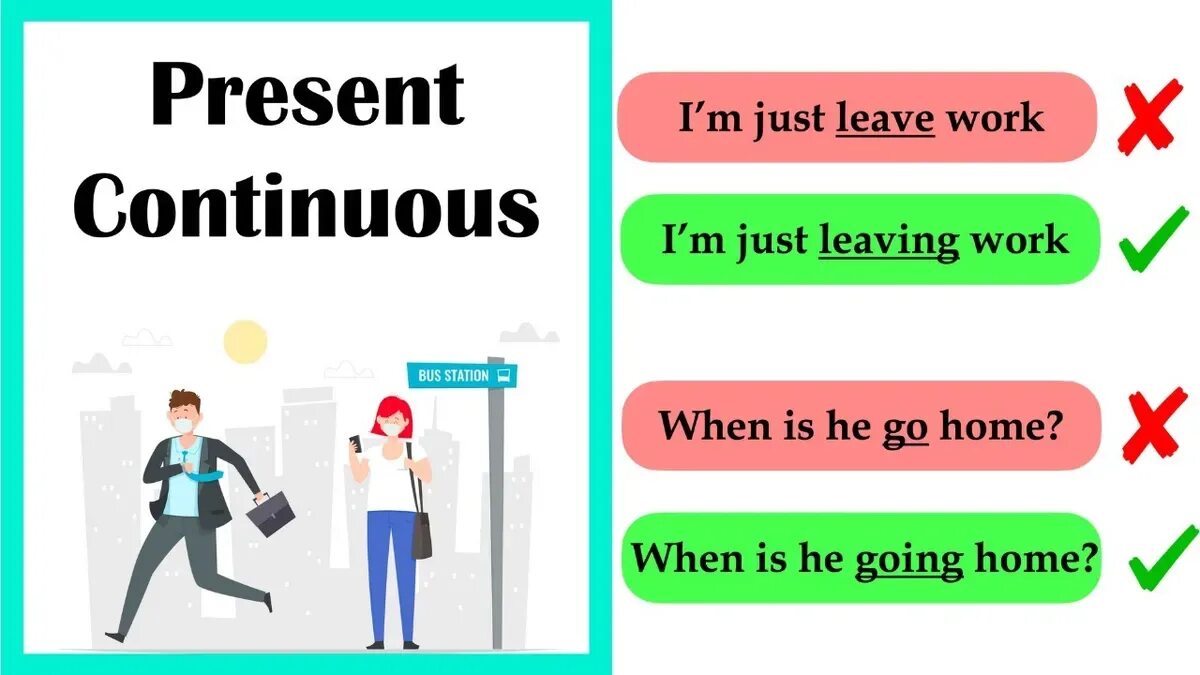 Present continuous conversation