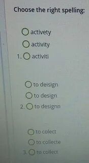 Choose the spelling
