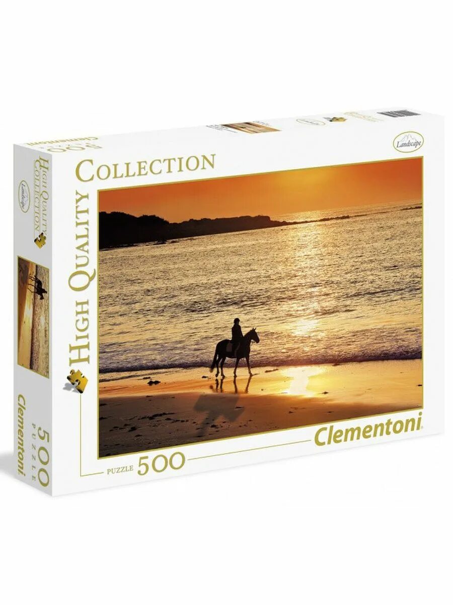 Quality collection. Пазл clementoni high quality collection верховая прогулка (30475), 500 дет.. пазл clementoni wood париж (37036), 500 дет.. clementoni 2000.