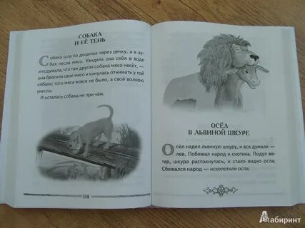 Басня собака и ее тень текст толстого