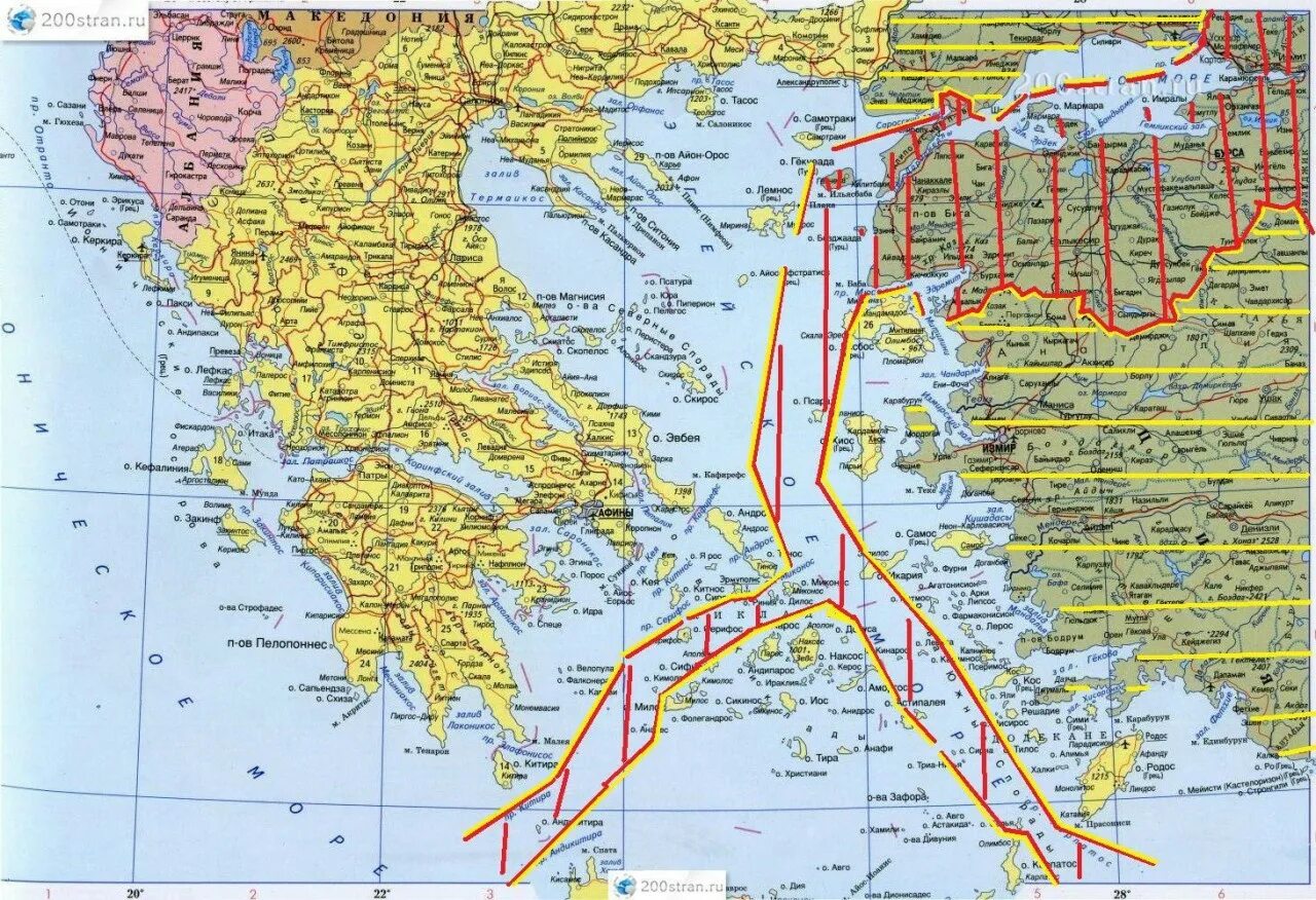 Карта Турции и Греции на русском языке. Карта Греции со всеми городами. Греция (+ карта). Курорты Греции на карте.