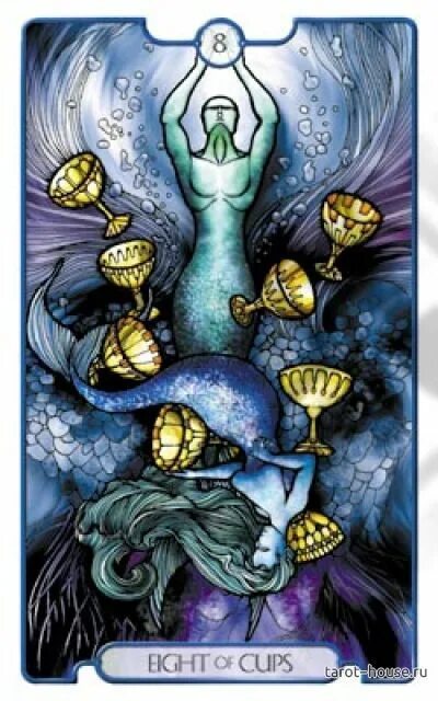 Кап карт. Revelations Tarot галерея. Revelations Tarot (Adflatus Tarot). Карта Таро 8 кубков eight of Cups. Три Кубка Таро.