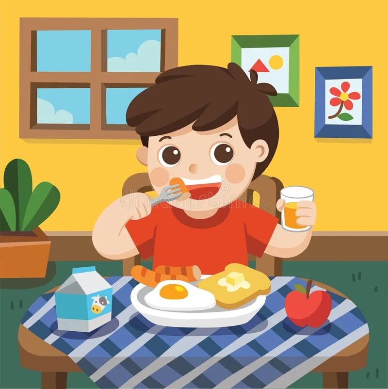 Я завтракаю утром. Мальчик завтракает. Утренний завтрак для детей. Мальчик завтракал утром. Have a coffee have breakfast