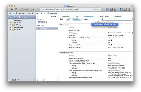 User define setting