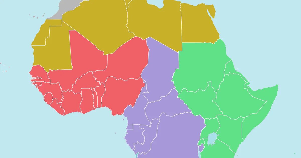 Субрегионы Западной Африки. Субрегионы Африки на карте. Субрегионы центральной Африки. Субрегионы Северной и тропической Африки ЮАР.