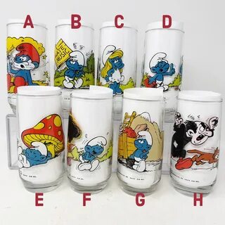 Fantastic Collectible 1982 Smurf Glasses! 