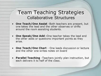 Team teaching
