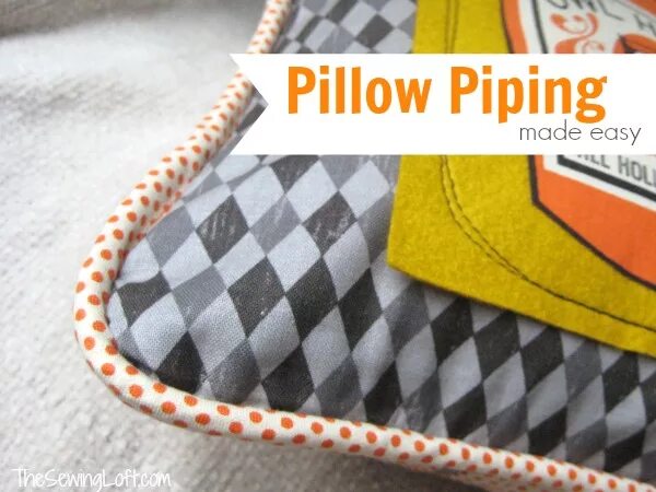 Piping Sewing. Install pillow