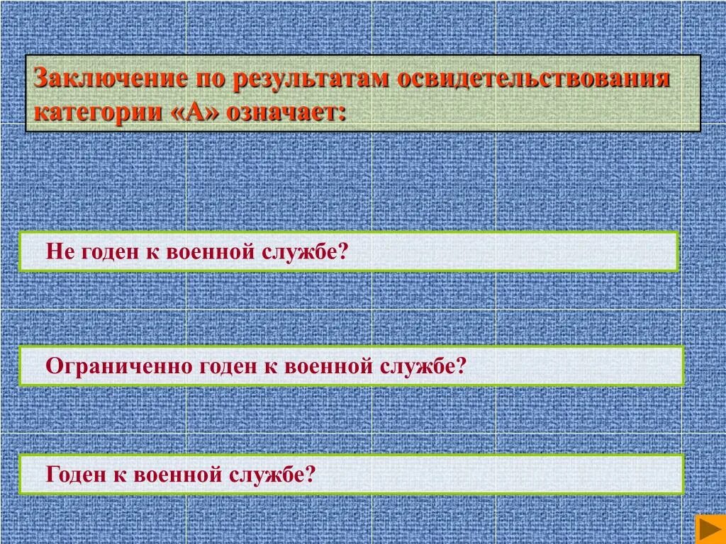 Ограниченно годный к военной службе закон. Заключение по результатам освидетельствования категории в. Заключение по результатам освидетельствования категории г. Ограниченно годен к военной службе. Категории а в военной службе заключение.