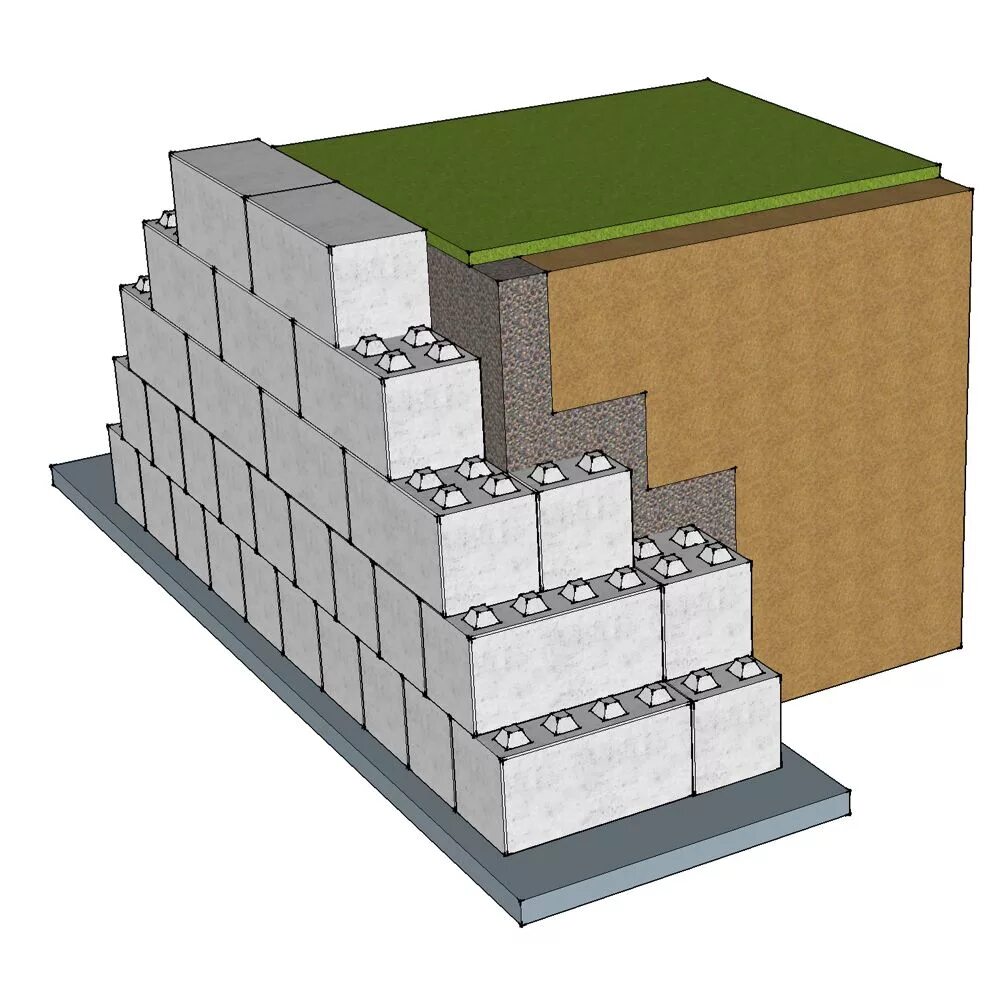 Купить стен блоки. Блоки подпорных стен ст4-58в. Блоки ФБС подпорная стена. Блок КБС 200 для подпорных стен.